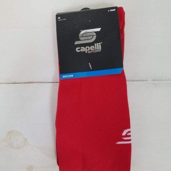 Capelli Red Soccer Socks Size Medium NWT - Picture 1 of 3